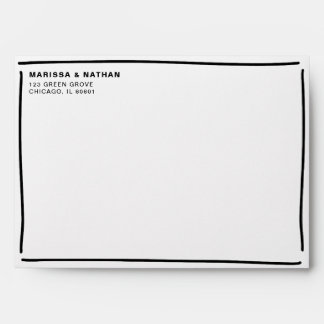 Drawn Together Wedding Envelope