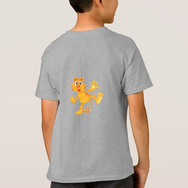 Drawn white tiger  T-Shirt (Back)