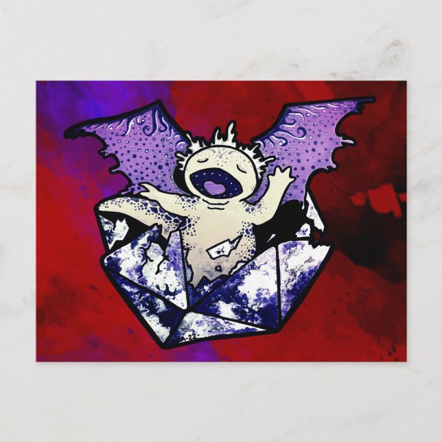 Draxolotyl Hatchling Postcard (Front)
