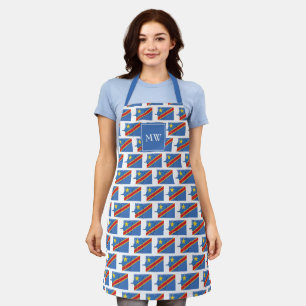 DRC CONGO FLAG   Monogram   Congolese Apron
