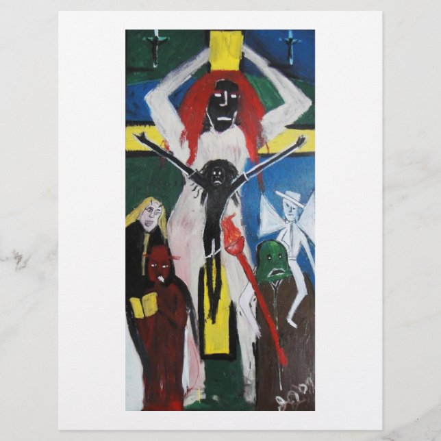 DREAD AS RED HEAD JESUS SCRAPBOOK PAPER (Front)