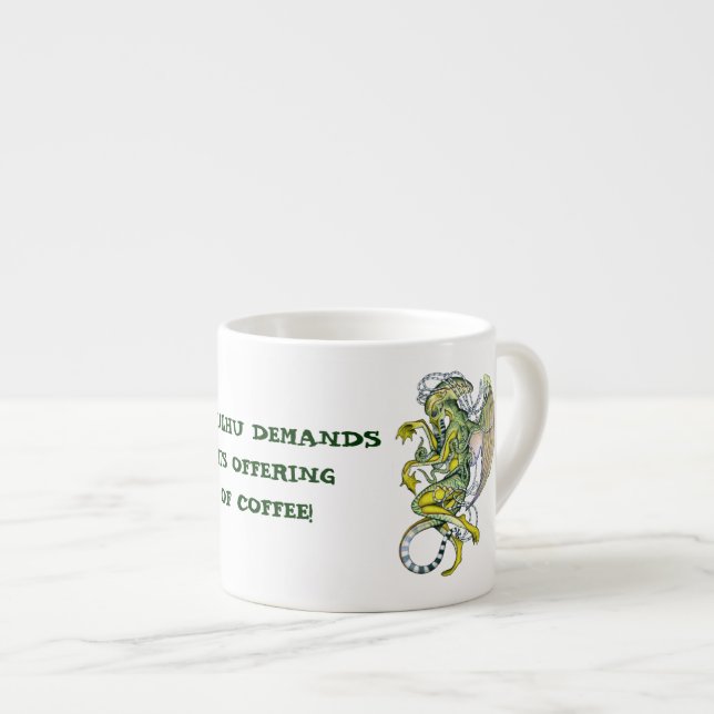 Dread Cthulhu Mug Espresso Style 2 (Front Right)