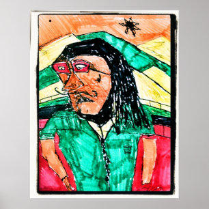 Dread Profile Drawing Poster