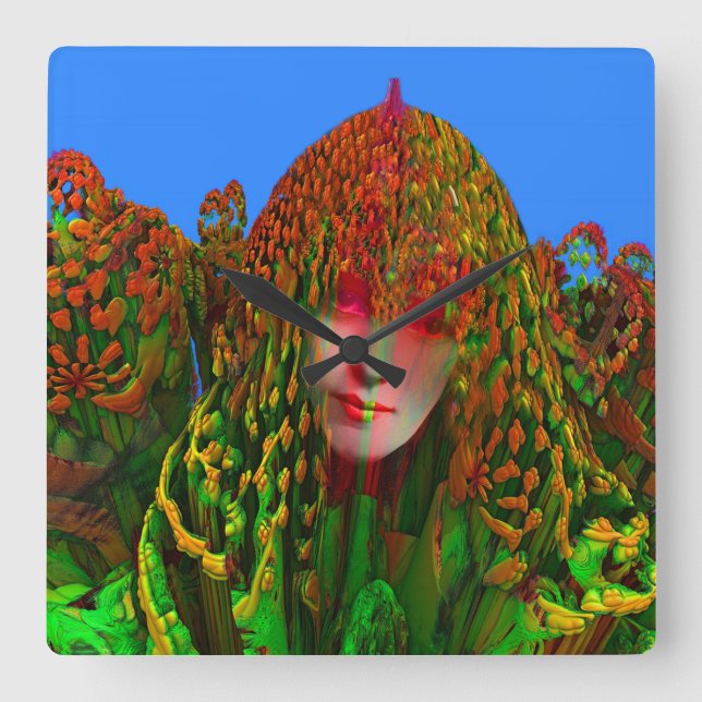 Dreadlock Holiday Square Wall Clock (Front)