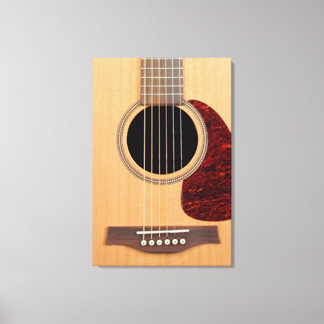 Dreadnought Acoustic 6 String Guitar Canvas Print (Front)