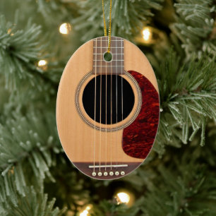 Dreadnought Acoustic 6 String Guitar Ceramic Tree Decoration