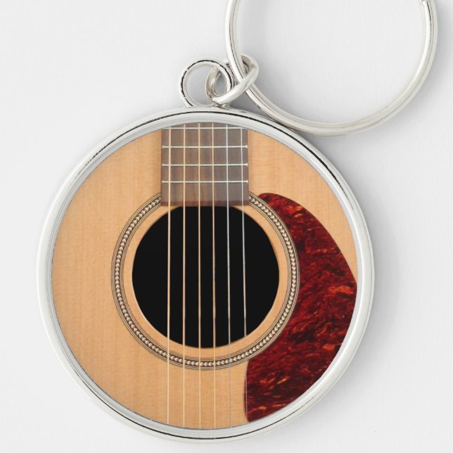 Dreadnought Acoustic 6 String Guitar Key Ring (Front)