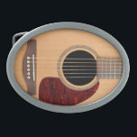 Dreadnought Acoustic 6 String Guitar Oval Belt Buckle<br><div class="desc">Dreadnought Acoustic 6 String Guitar</div>