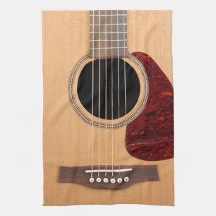 Dreadnought Acoustic 6 String Guitar Tea Towel