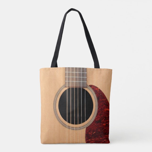 Dreadnought Acoustic 6 String Guitar Tote Bag (Back)