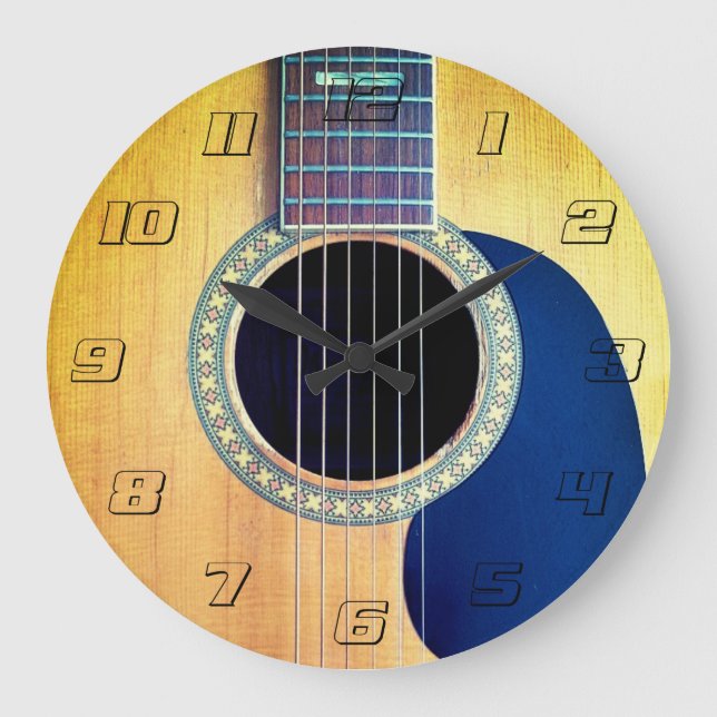 Dreadnought Acoustic Guitar Large Clock (Front)