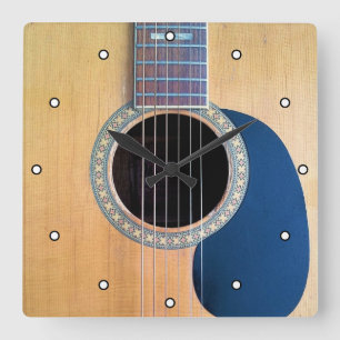Dreadnought Acoustic Guitar Square Wall Clock