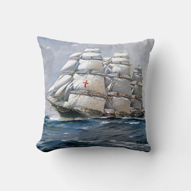 Dreadnought Sailing Clipper Cushion (Front)