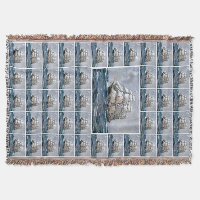 Dreadnought Sailing Clipper Throw Blanket (Front)