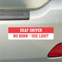 Dreaf Driver, No Horn Use Light