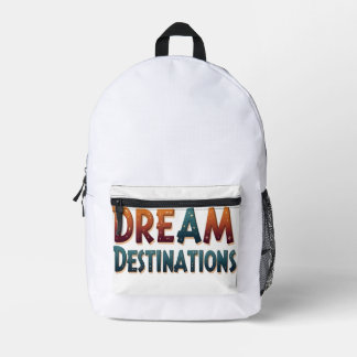 Dream Achieves Destination T-Shirt Printed Backpack