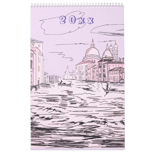 Dream and Travel Cities Stylish Modern Calendar (Cover)