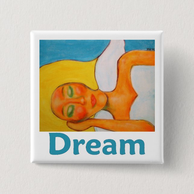 Dream Angel Art 15 Cm Square Badge (Front)