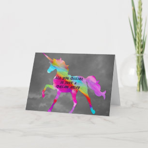 Dream Away Unicorn Card