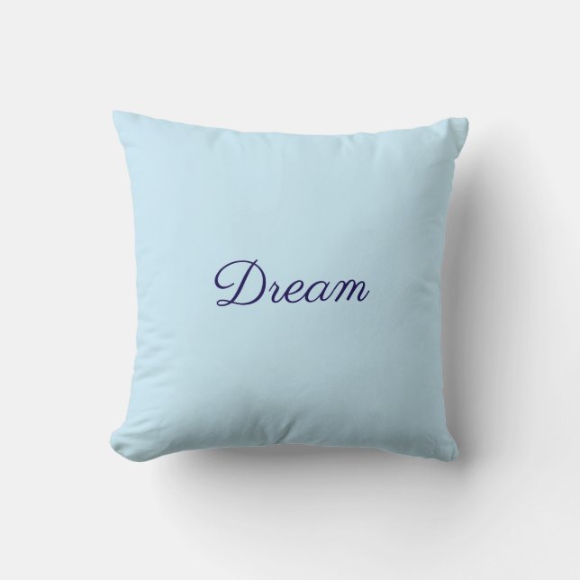 Dream baby blue Throw Pillow (Front)