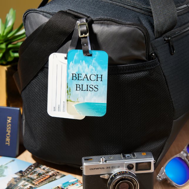 Dream Beach Bliss Luggage Tag (Front & Back)
