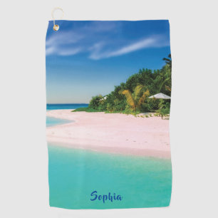 Dream Beach  (personalised name)   Golf Towel