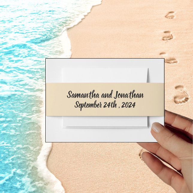 Dream Beach Themed Wedding Invitation Belly Band (Creator Uploaded)