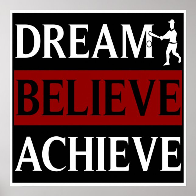 Dream Believe Achieve Baseball Poster (Front)