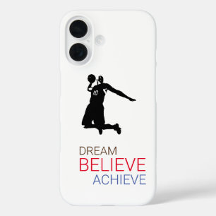 Dream Believe Achieve Basketball iPhone 16 Case