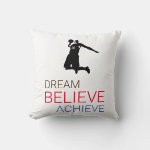 Dream Believe Achieve Basketball Cushion
