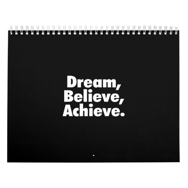 dream believe achieve calendar (Cover)