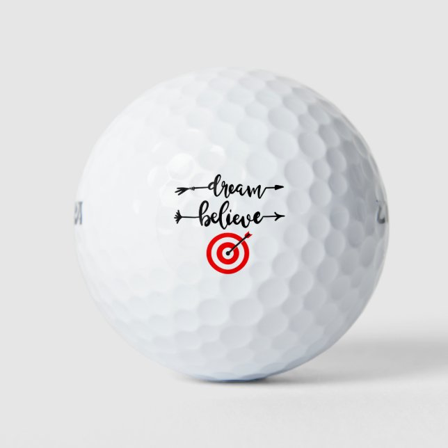 DREAM BELIEVE ACHIEVE GOLF BALLS (Front)