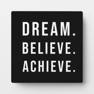 Dream Believe Achieve - Gym, Hustle, Success Plaque