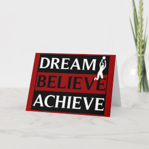 Dream Believe Achieve Lady Volleyball Card