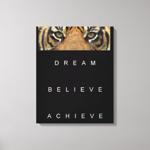 dream believe achieve motivational quote canvas print