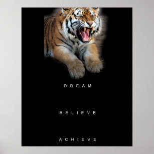 dream believe achieve motivational quote poster