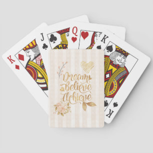 Dream Believe Achieve Playing Cards