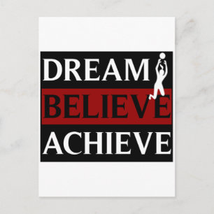 Dream Believe Achieve Womens Volleyball Postcard