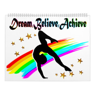 DREAM, BELIEVE, AND ACHIEVE GYMNASTICS CALENDAR