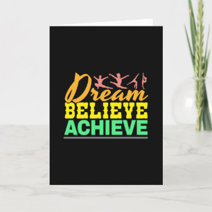 Dream Believe Quote - Women's Gymnastics  Card