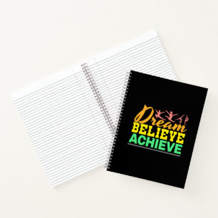 Dream Believe Quote - Women's Gymnastics  Notebook