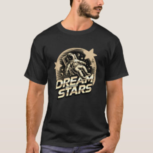 Dream Beyond Stars Astronaut T-Shirt   Vaporwave 