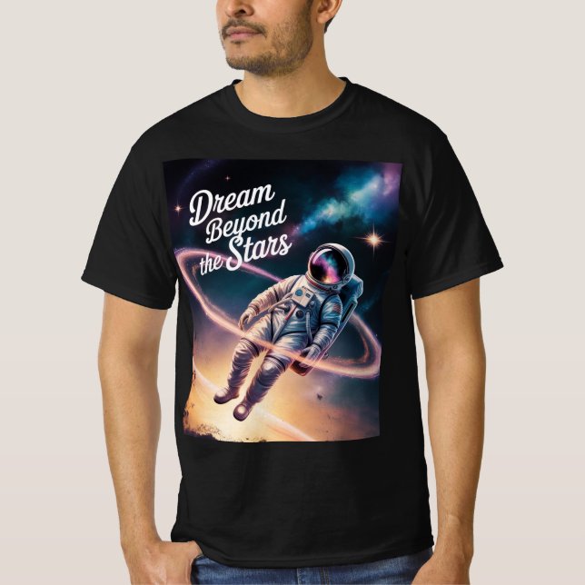 Dream Beyond the Stars – Astronaut Floating Throug T-Shirt (Front)