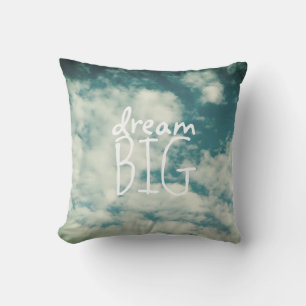 dream big blue sky throw pillow home decor