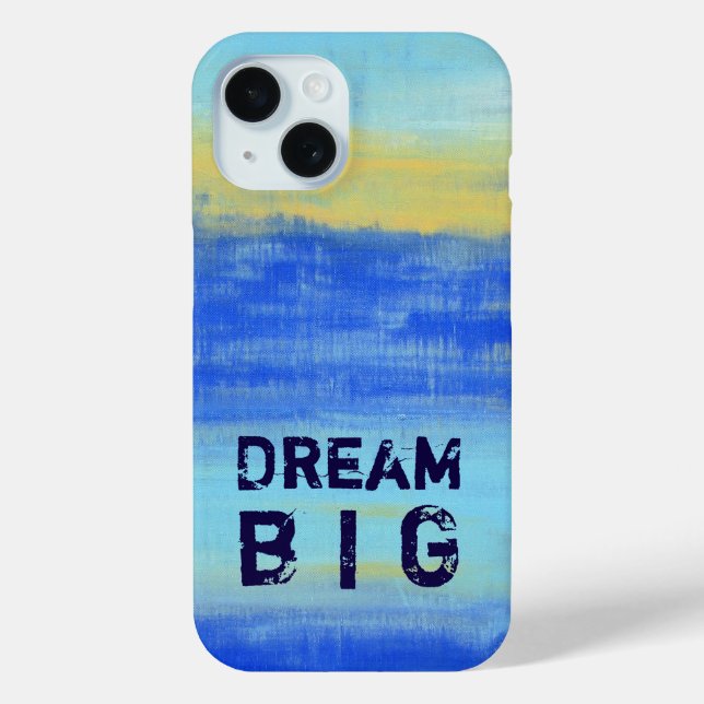 Dream Big - Blue Turquoise Nautical Abstract Art Case-Mate iPhone Case (Back)