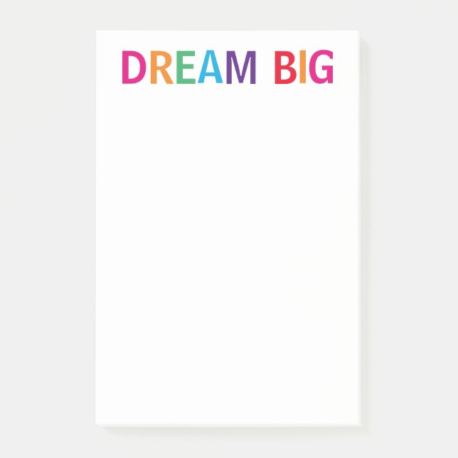 Dream Big Bright Post-it Notes (Front)