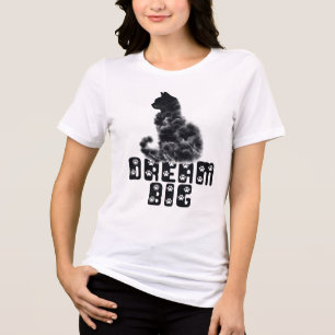 Dream Big Cat, Cloud Shaped Cat Graphic Tri-Blend Shirt