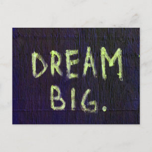 Dream Big Chalk Motivational Inspirational Postcard