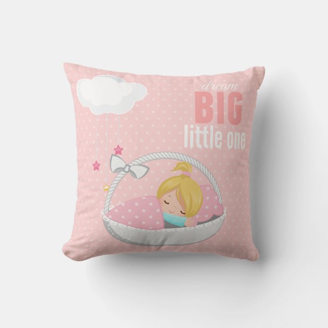 Dream big * choose background colour cushion (Front)