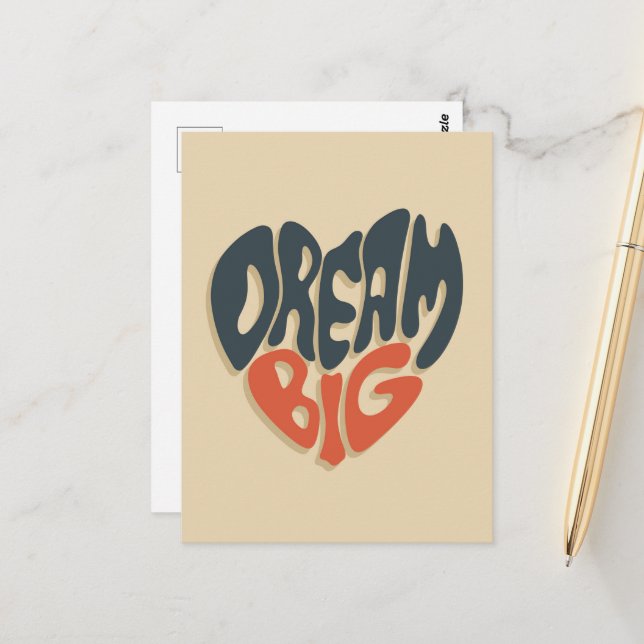Dream Big: Cool Congratulations on Graduation Postcard (Front/Back In Situ)